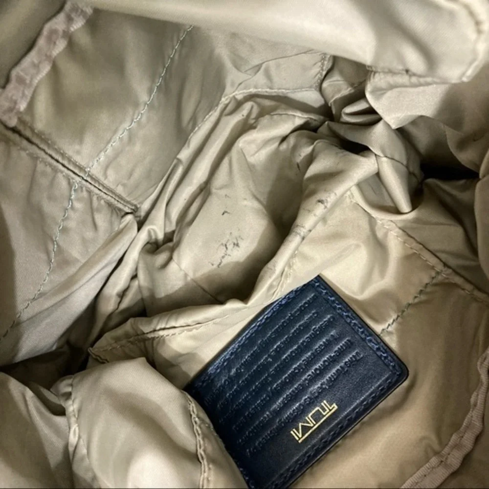 Tumi blue nylon crossbody messenger bag